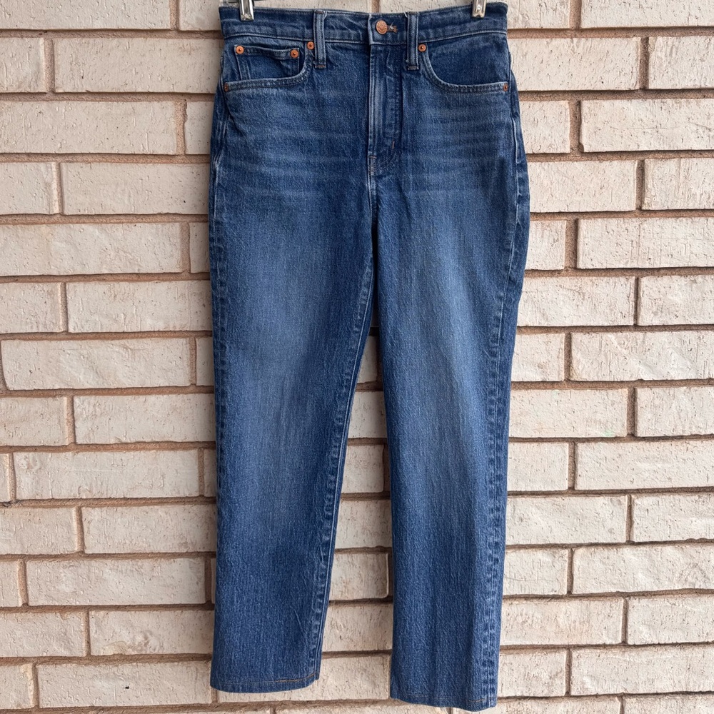 Madewell Women’s High-Waisted Vintage Crop Blue Jeans